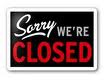 NAAS Closed Sign